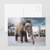Wooly Mammoth Briefkaart (Voorkant / Achterkant)
