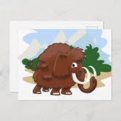 Wooly Mammoth Briefkaart (Voorkant / Achterkant)