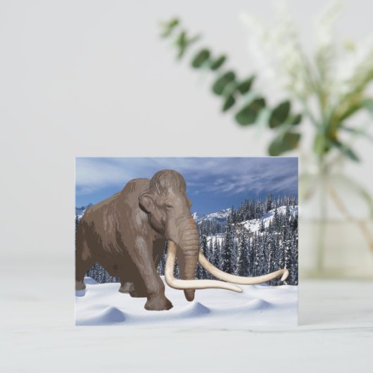 Wooly Mammoth Briefkaart (Staand voorkant)