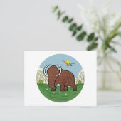 Wooly Mammoth Briefkaart (Staand voorkant)