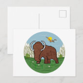 Wooly Mammoth Briefkaart (Voorkant / Achterkant)