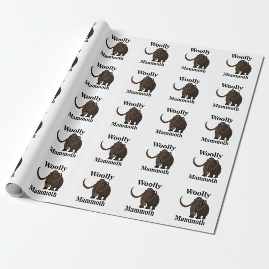 Wooly Mammoth Cadeaupapier (Uitgerold)