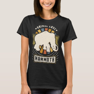 Wooly Mammoth Classic Retro Animal T-shirt