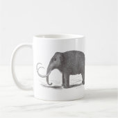 Wooly Mammoth Extinct Mastodon Antiek Print Koffiemok (Links)
