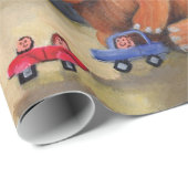 Wooly Mammoth Family in Ice Age Cadeaupapier (Rol Hoek)