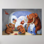 Wooly Mammoth Family in Ice Age Poster (Voorkant)