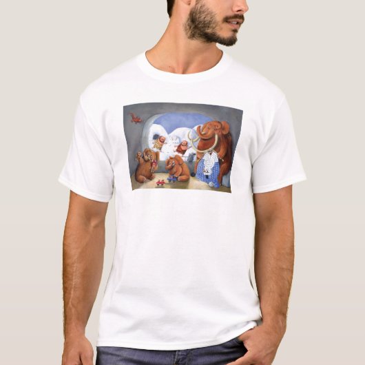 Wooly Mammoth Family in Ice Age T-shirt (Voorkant)