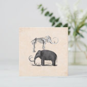 Wooly Mammoth Goede Tijden Jongens Verjaardagsfees Kaart (Staand voorkant)