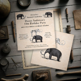 Wooly Mammoth Goede Tijden Jongens Verjaardagsfees Kaart