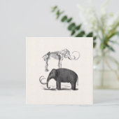 Wooly Mammoth Goede Tijden Jongens Verjaardagsfees Kaart (Staand voorkant)