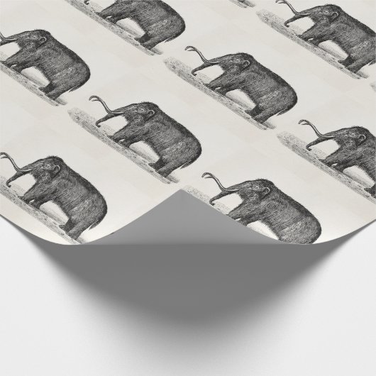  Wooly Mammoth Illustratie Wooly Mammoths Cadeaupapier (Hoek)