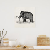  Wooly Mammoth Illustratie Wooly Mammoths Poster (Keuken)