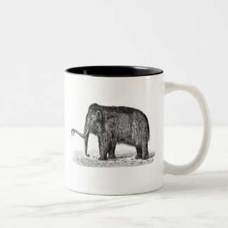 Wooly Mammoth Illustratie Wooly Mammoths Tweekleurige Koffiemok