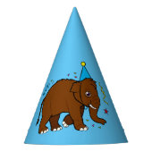 Wooly Mammoth in een Pet van een partij Feesthoedjes (Voorkant)