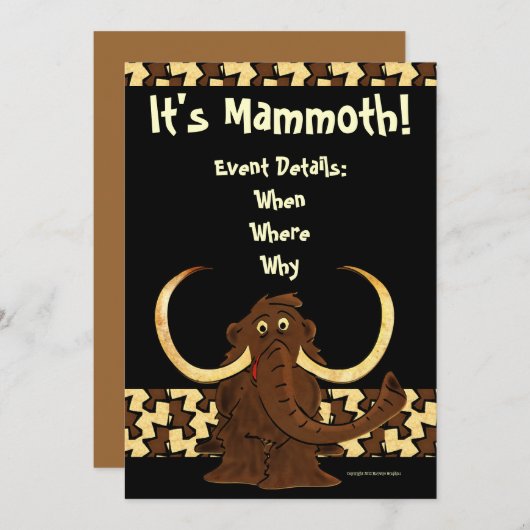 Wooly Mammoth Kaart (Voorkant / Achterkant)