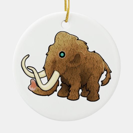 Wooly Mammoth Keramisch Ornament (Voorkant)