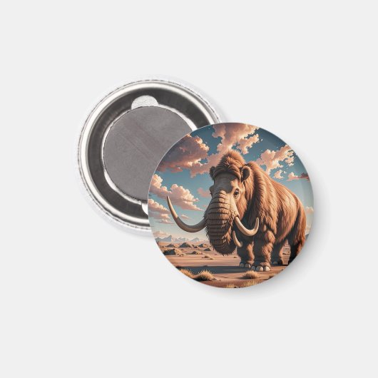 Wooly Mammoth Magneet (Voorkant / Achterkant)