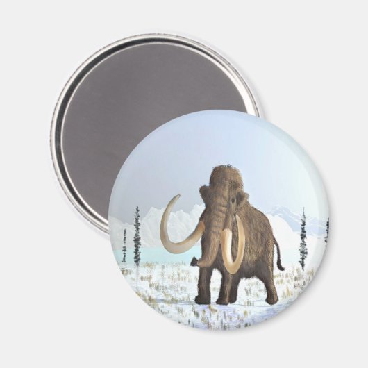 Wooly Mammoth Magneet (Voorkant / Achterkant)
