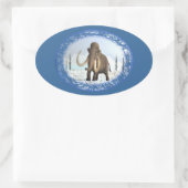 Wooly Mammoth Ovale Sticker (Tas)