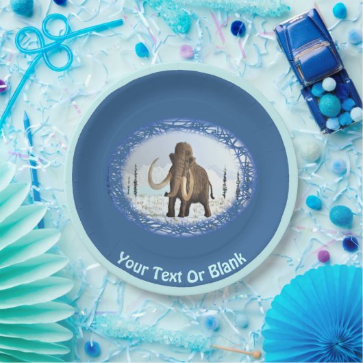 Wooly Mammoth Papieren Bordje (Feest)