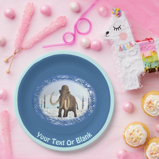 Wooly Mammoth Papieren Bordje (Feest)