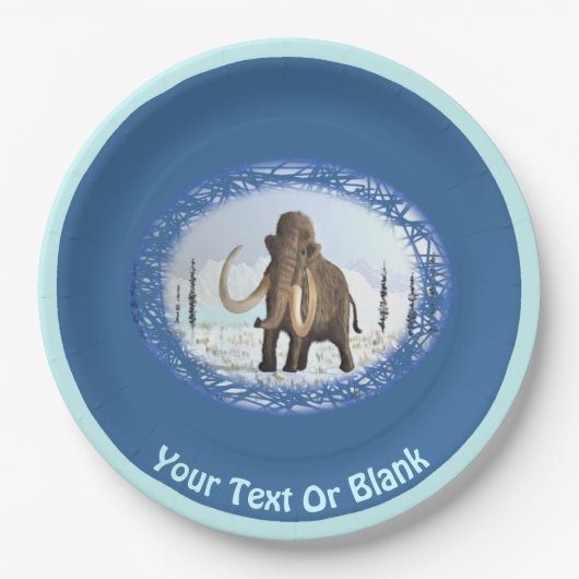 Wooly Mammoth Papieren Bordje (Voorkant)