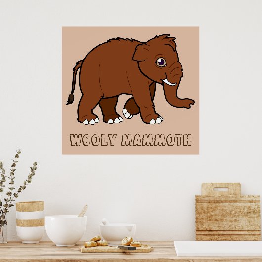 Wooly Mammoth Poster (Keuken)