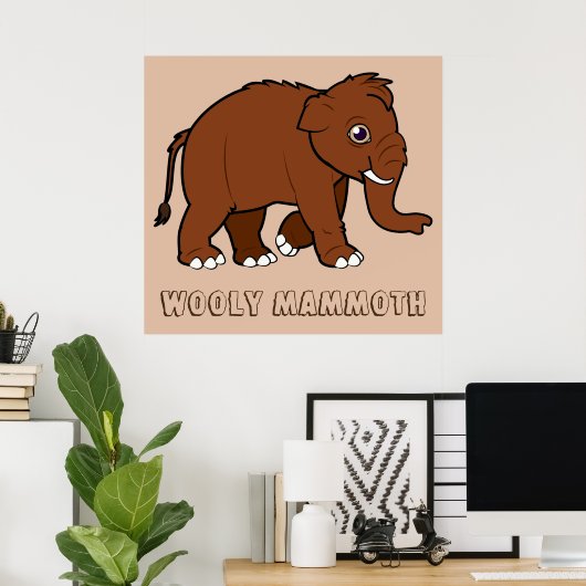 Wooly Mammoth Poster (Thuiskantoor)