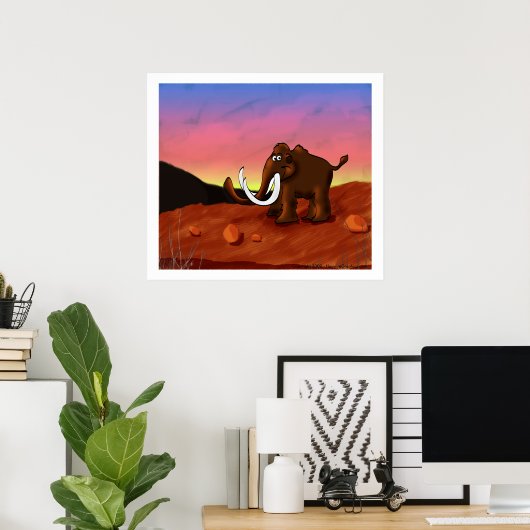 Wooly Mammoth Poster/Afdruk Poster (Thuiskantoor)