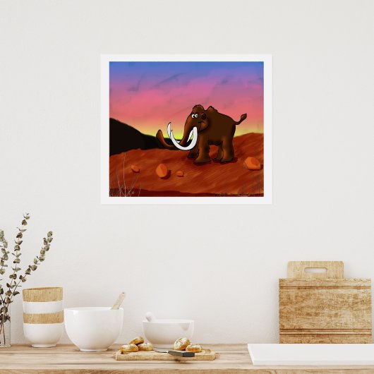 Wooly Mammoth Poster/Afdruk Poster (Keuken)