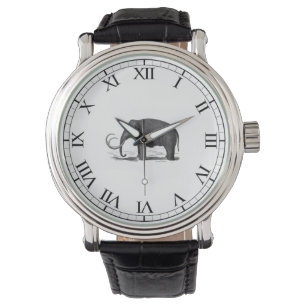 Wooly Mammoth Pre-Historic Elephant Horloge