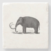 Wooly Mammoth Pre-Historic Elephant Stenen Onderzetter (Voorkant)