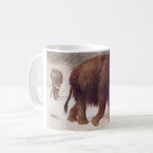 Wooly Mammoth Prehistorische Animal Antiek Print Koffiemok (Voorkant links)