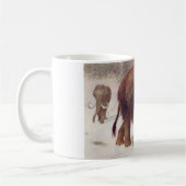 Wooly Mammoth Prehistorische Animal Antiek Print Koffiemok (Links)
