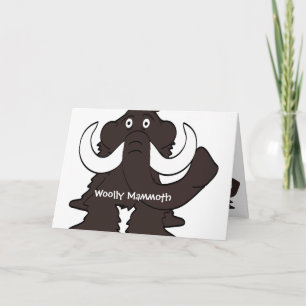 Wooly Mammoth Prehistorische Birthday Card Kaart