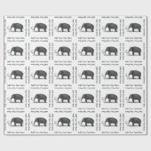 Wooly Mammoth Prehistorische olifant Cadeaupapier (Vlak)