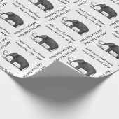 Wooly Mammoth Prehistorische olifant Cadeaupapier (Hoek)