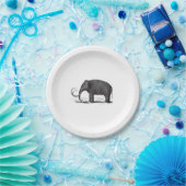 Wooly Mammoth Prehistorische olifant Papieren Bordje (Feest)