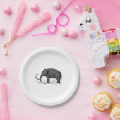 Wooly Mammoth Prehistorische olifant Papieren Bordje (Feest)