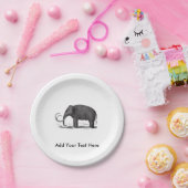Wooly Mammoth Prehistorische olifant Papieren Bordje (Feest)
