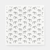 Wooly Mammoth Print CUSTOM-ACHTERGRONDKLEUR Servet (Voorkant)