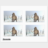 Wooly Mammoth Rechthoekige Sticker (Vel)