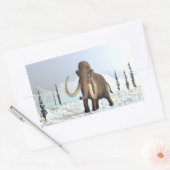 Wooly Mammoth Rechthoekige Sticker (Envelop)
