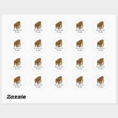 Wooly Mammoth Ronde Sticker (Vel)