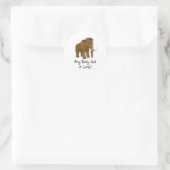 Wooly Mammoth Ronde Sticker (Tas)