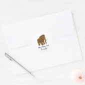 Wooly Mammoth Ronde Sticker (Envelop)