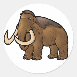 Wooly Mammoth Ronde Sticker
