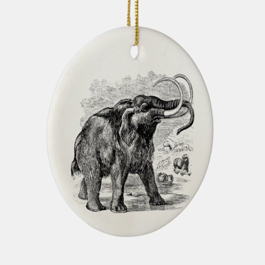 Wooly Mammoth Specialized Exinct Animal Keramisch Ornament (Rechts)