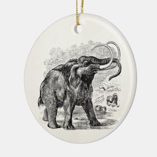 Wooly Mammoth Specialized Exinct Animal Keramisch Ornament (Links)