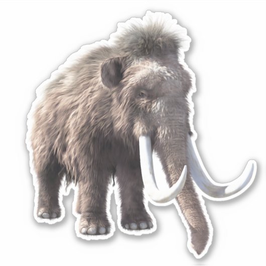 Wooly Mammoth Sticker (Voorkant)
